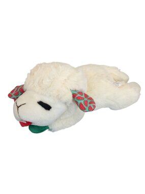 Lamb Chop Watermelon Pattern Ears Green Front Paws 11" Plush Squeaky Dog Toy